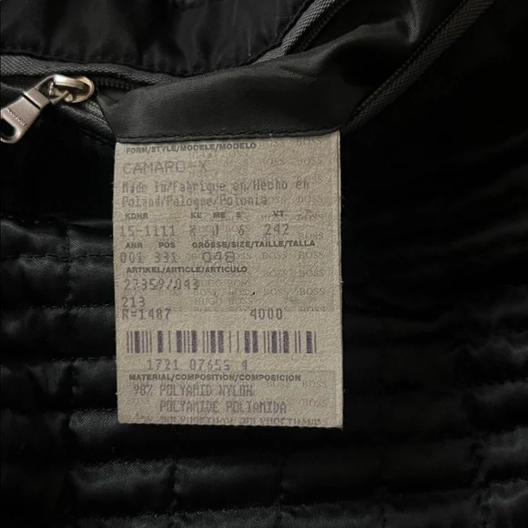 BOSS Men's Black and Dark Brown Military Jacket - Picture 10 of 10